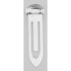 Back view of Bookmark - Engravable Oval - Made Italy showing 925 sterling silver hallmark