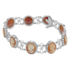 Sterling silver bracelets, front view