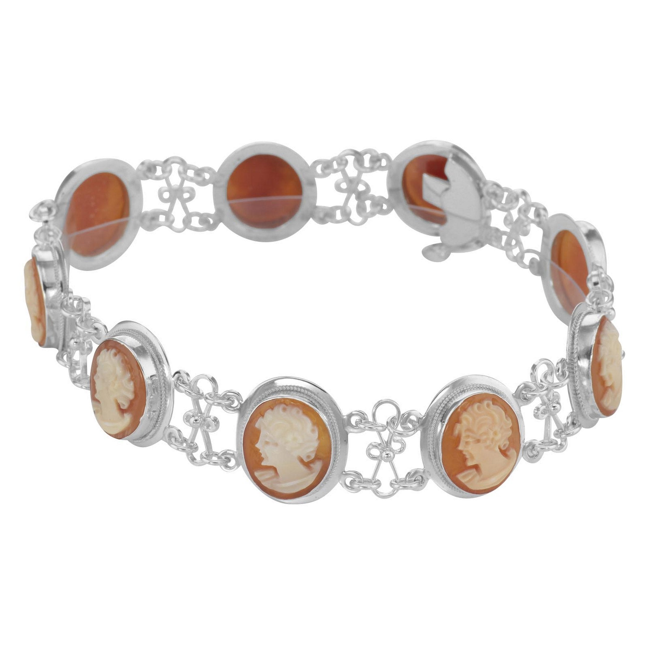 Sterling silver bracelets, front view
