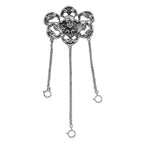 Antique style, sterling silver brooches / pins, front view