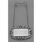 Detail view of Scotch Liquor Decanter Label / Tag highlighting design details