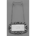 Detail view of Gin Liquor Decanter Label / Tag highlighting design details