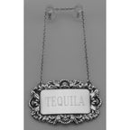 Detail view of Tequila Liquor Decanter Label / Tag highlighting design details