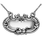 Sterling silver liquor decanter tags, front view