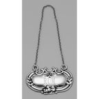 Back view of Rum Liquor Decanter Label / Tag showing 925 sterling silver hallmark