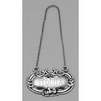 Back view of Tequila Liquor Decanter Label / Tag showing 925 sterling silver hallmark
