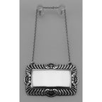Detail view of Blank Liquor Decanter Label / Tag highlighting design details