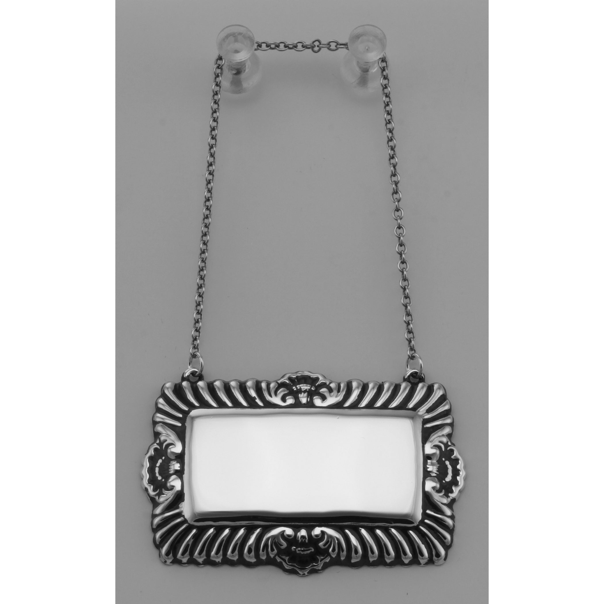 Detail view of Blank Liquor Decanter Label / Tag highlighting design details