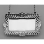Back view of Scotch Liquor Decanter Label / Tag showing 925 sterling silver hallmark