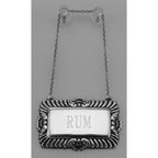 Detail view of Rum Liquor Decanter Label / Tag highlighting design details