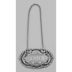 Detail view of Scotch Liquor Decanter Label / Tag highlighting design details