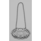 Detail view of Gin Liquor Decanter Label / Tag highlighting design details
