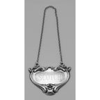 Back view of Scotch Liquor Decanter Label / Tag showing 925 sterling silver hallmark