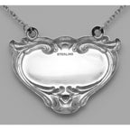 Back view of Whiskey Liquor Decanter Label / Tag showing 925 sterling silver hallmark