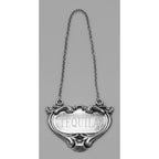 Back view of Tequila Liquor Decanter Label / Tag showing 925 sterling silver hallmark