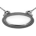 Sterling silver liquor decanter tags, front view