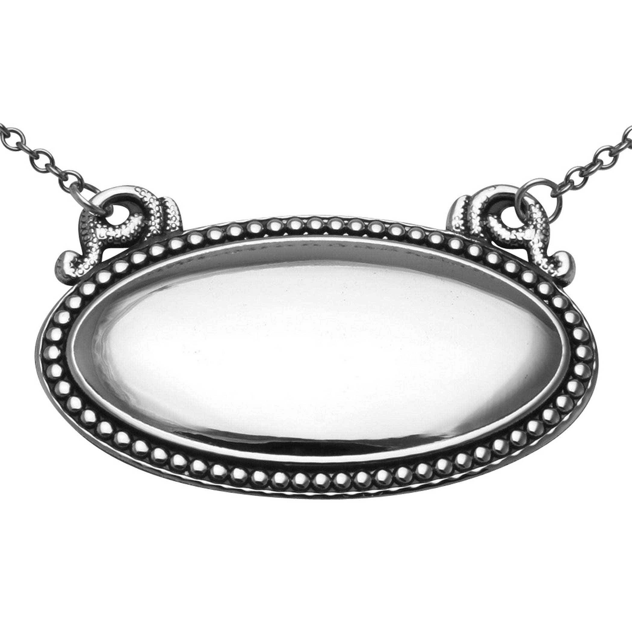 Sterling silver liquor decanter tags, front view