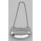 Detail view of Scotch Liquor Decanter Label / Tag - Oval beaded Border - Made in USA highlighting design details
