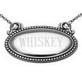 Sterling silver liquor decanter tags, front view