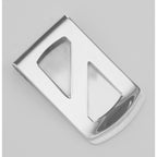 Back view of mc300 Money Clip / Engravable Clips showing 925 sterling silver hallmark and clip-on backs