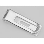Back view of Designer Money Clip / Clips Made in Italy showing 925 sterling silver hallmark and clip-on backs