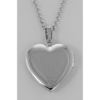 Detail view of Heart Locket w/ Cross Design - 19mm - Made in USA highlighting design details