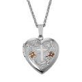 Sterling silver lockets, front view
