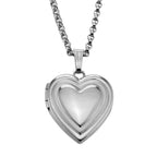 Sterling silver lockets, front view