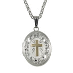 Sterling silver lockets, front view