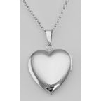 Detail view of Heart Shaped Mom Sterling Locket - 19mm highlighting design details