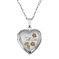 Sterling silver lockets, front view