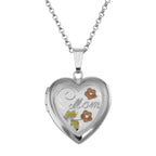 Sterling silver lockets, front view