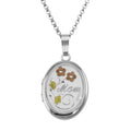 Sterling silver lockets, front view