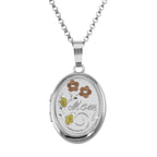 Sterling silver lockets, front view