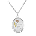 Sterling silver lockets, front view
