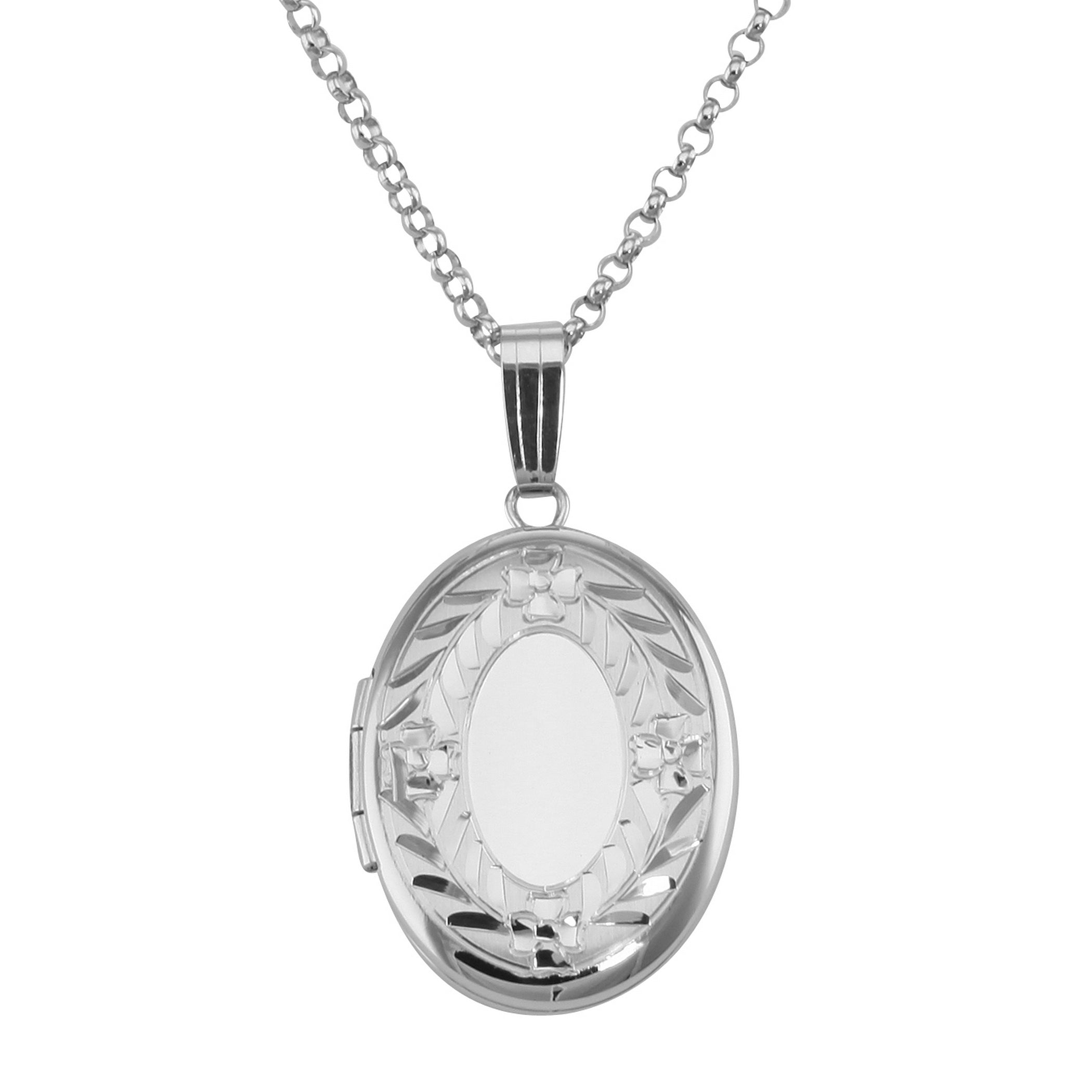 Sterling silver lockets, front view