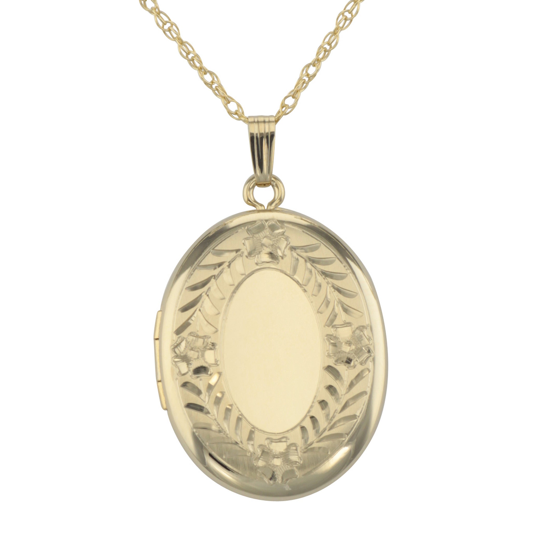 Sterling silver lockets, front view