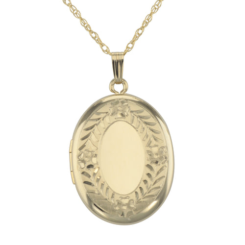 Sterling silver lockets, front view