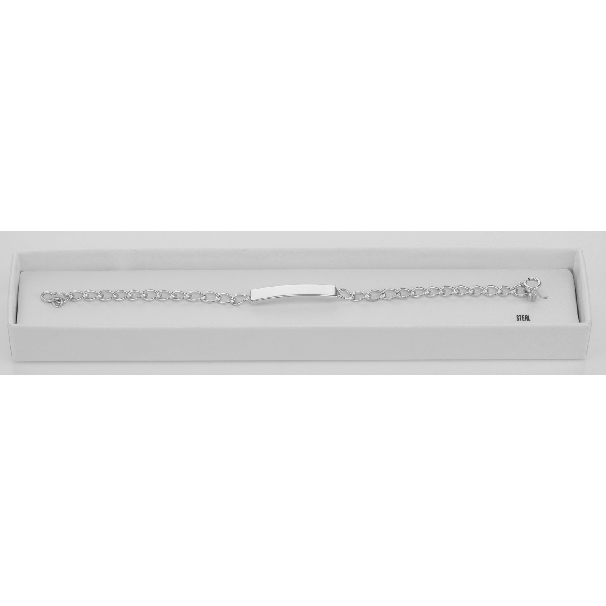 Detail view of ID Bracelet - Baby Boy - Children's Engravable - Made in USA highlighting design details
