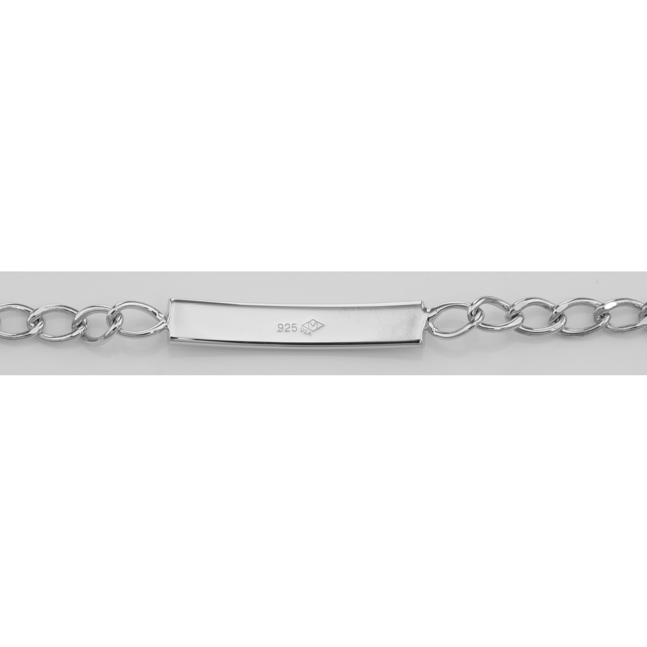 Detail view of ID Bracelet - Baby Boy - Children's Engravable - Made in USA highlighting design details
