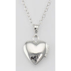 Detail view of Baby Heart Locket Floral Design with Chain - 10mm highlighting design details