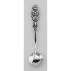Back view of Vintage Style Sterling Silver Master Salt Spoon showing 925 sterling silver hallmark