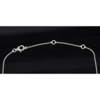 Detail view of Beautiful Infinity Necklace with Adjustable Chain in Fine Sterling Silver highlighting design details