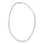 Detail view of Lovely 81 Prong Set CZ's Cubic Zirconia Necklace in Fine Sterling Silver highlighting Cubic Zirconia, CZ