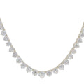 Cubic Zirconia, CZ, sterling silver necklaces, front view