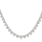 Cubic Zirconia, CZ, sterling silver necklaces, front view