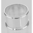Back view of Napkin Ring - Round - Made in Italy showing 925 sterling silver hallmark