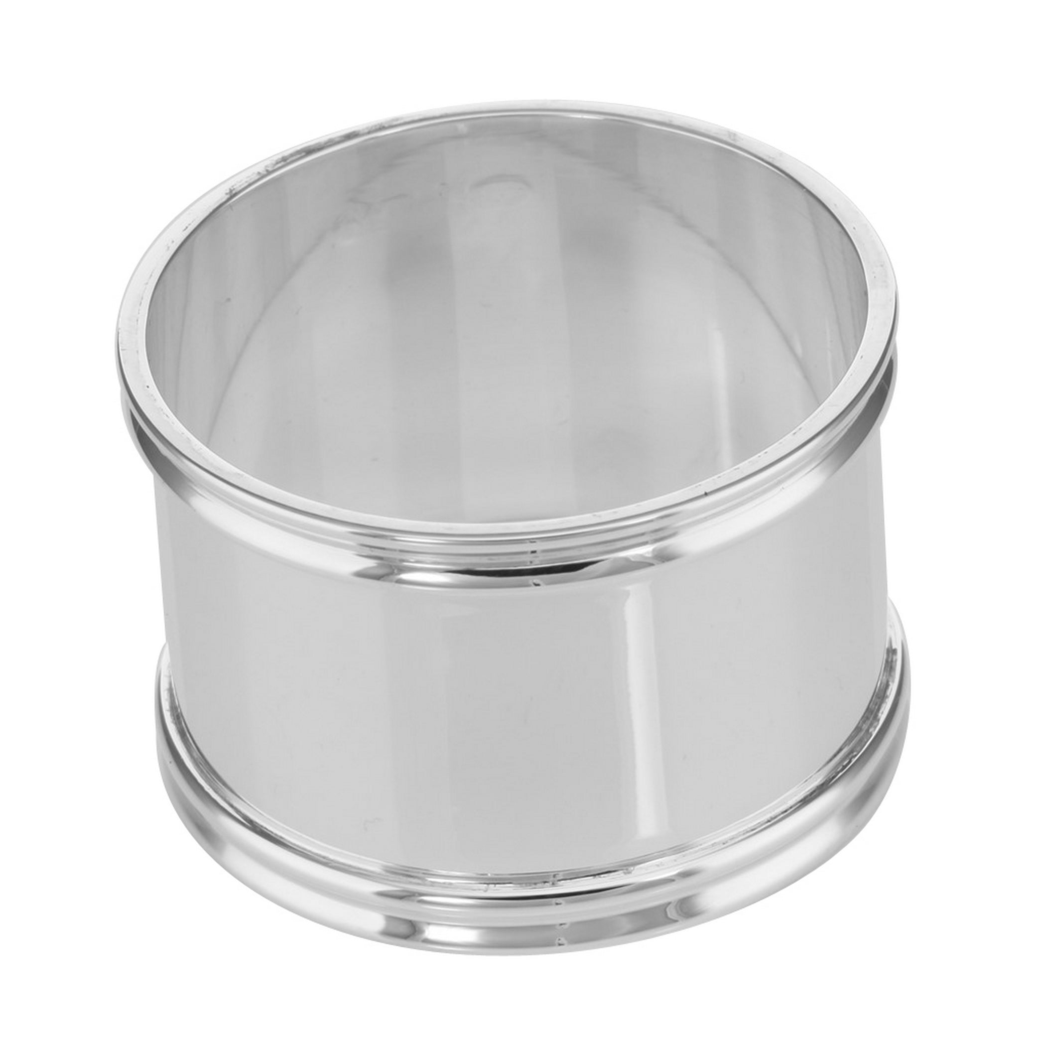 Sterling silver napkin rings, front view
