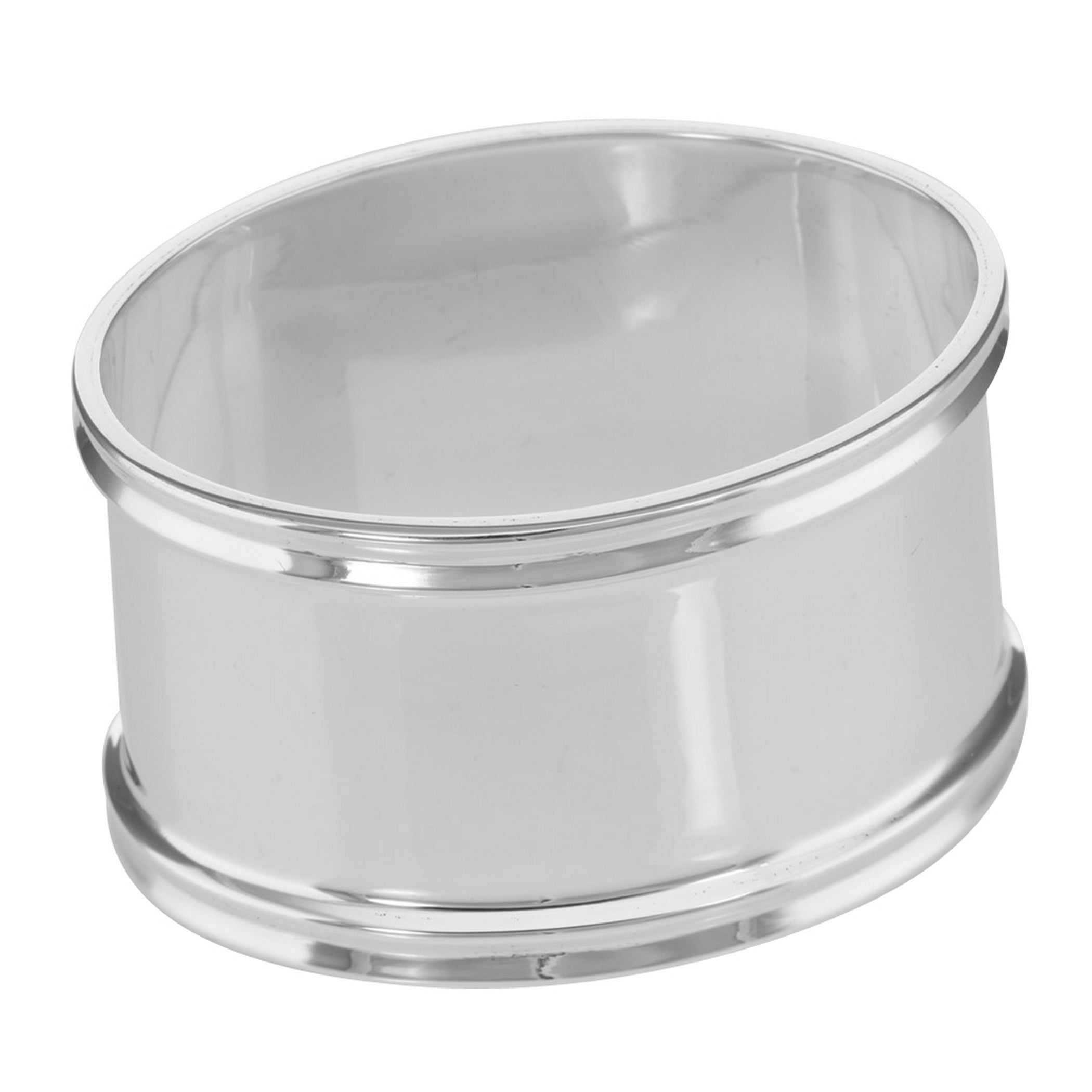 Sterling silver napkin rings, front view