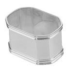 Sterling silver napkin rings, front view